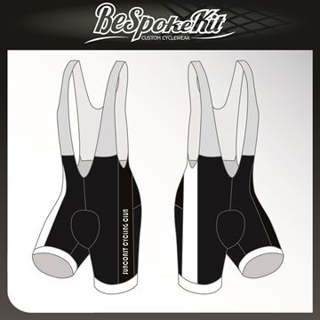 Picture of SCC Mens Race Fit Bib Shorts (White)